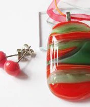 Piros-zöld hullámos szett