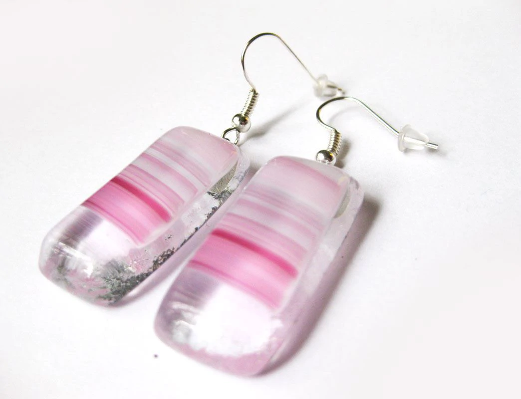 halványrózsa lógós fülbavaló