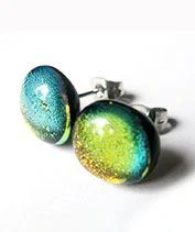 kék dichroic fülbevaló