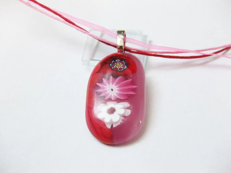 Mályva millefiori medál