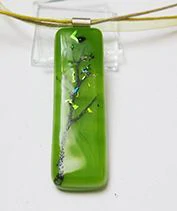 Zöldág üvegékszer medál