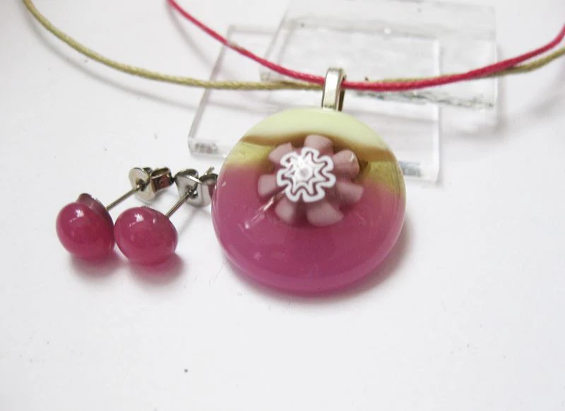 millefiori üvegékszer szett