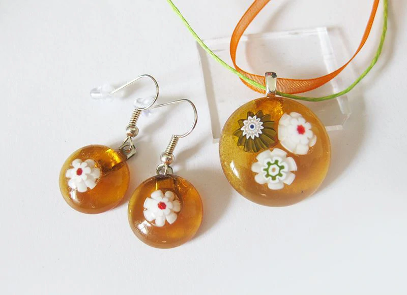 Terine üvegékszer szett