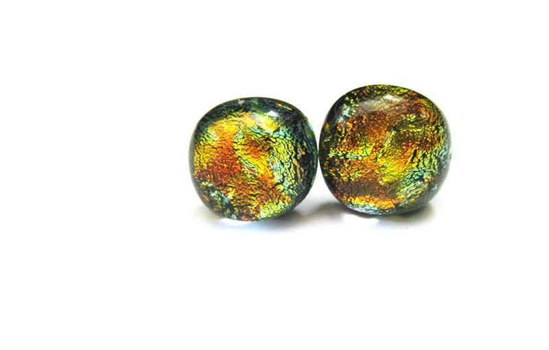 arany dichroic fülbevaló