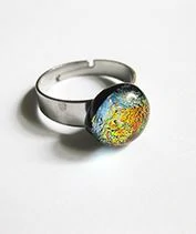 Alkonypír üvegékszer gyűrű