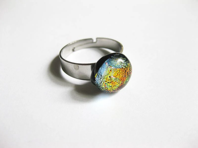 Alkonypír üvegékszer gyűrű