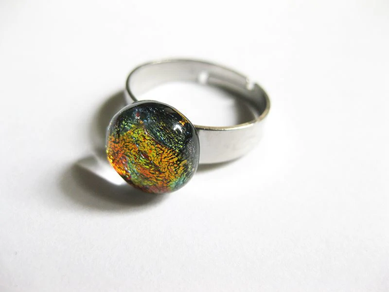 Alkonypír üvegékszer gyűrű