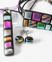 Patchwork üvegékszer szett