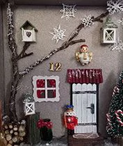 karácsonyi miniatűr házikó