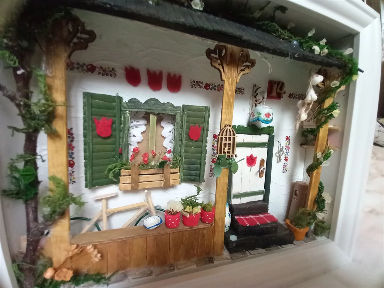 Kalocsai ház - miniatűr dobozkép