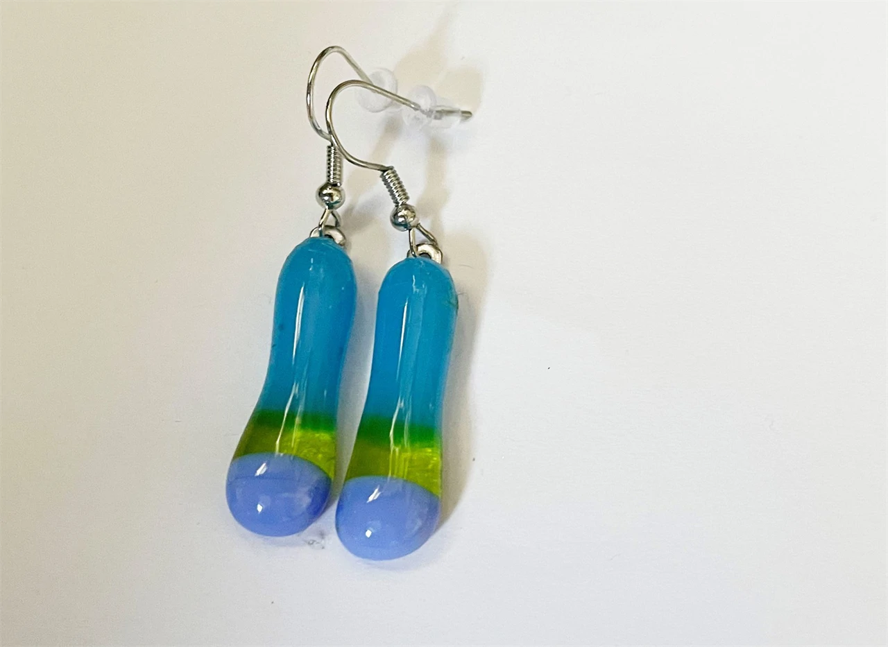 üvegékszer fülbevaló