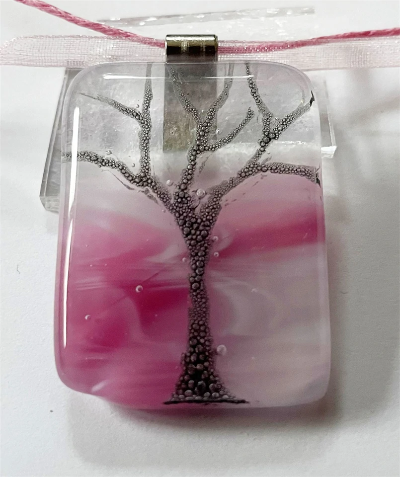 rózsaszín életfa medál