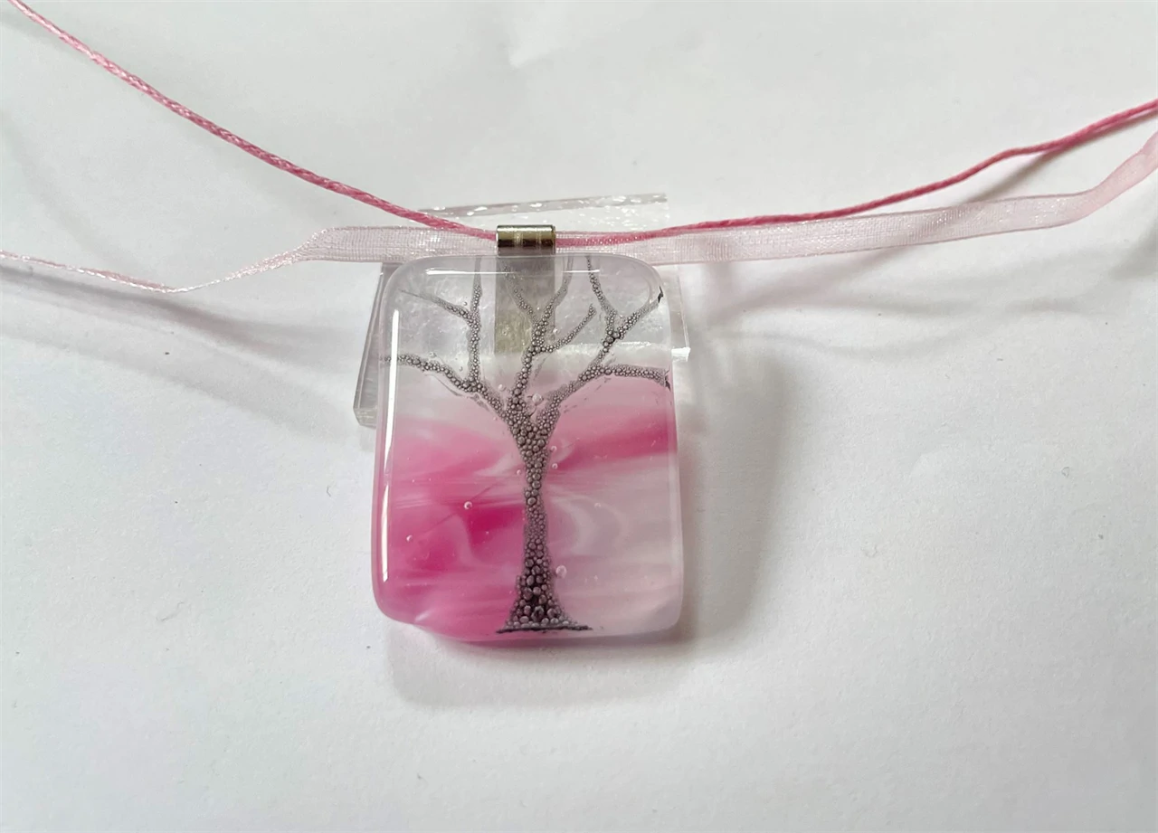 rózsaszín életfa medál