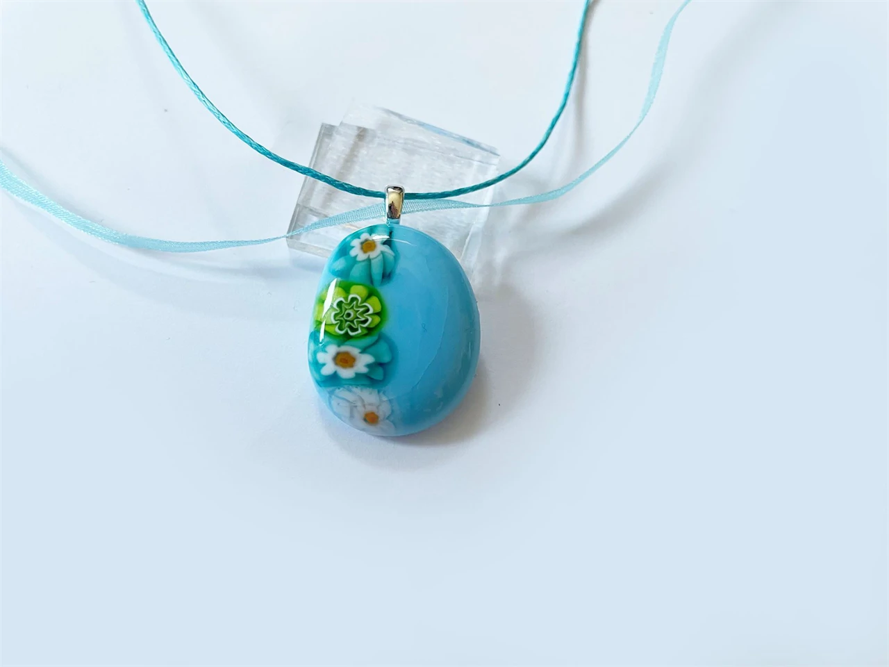 Kék millefiori medál