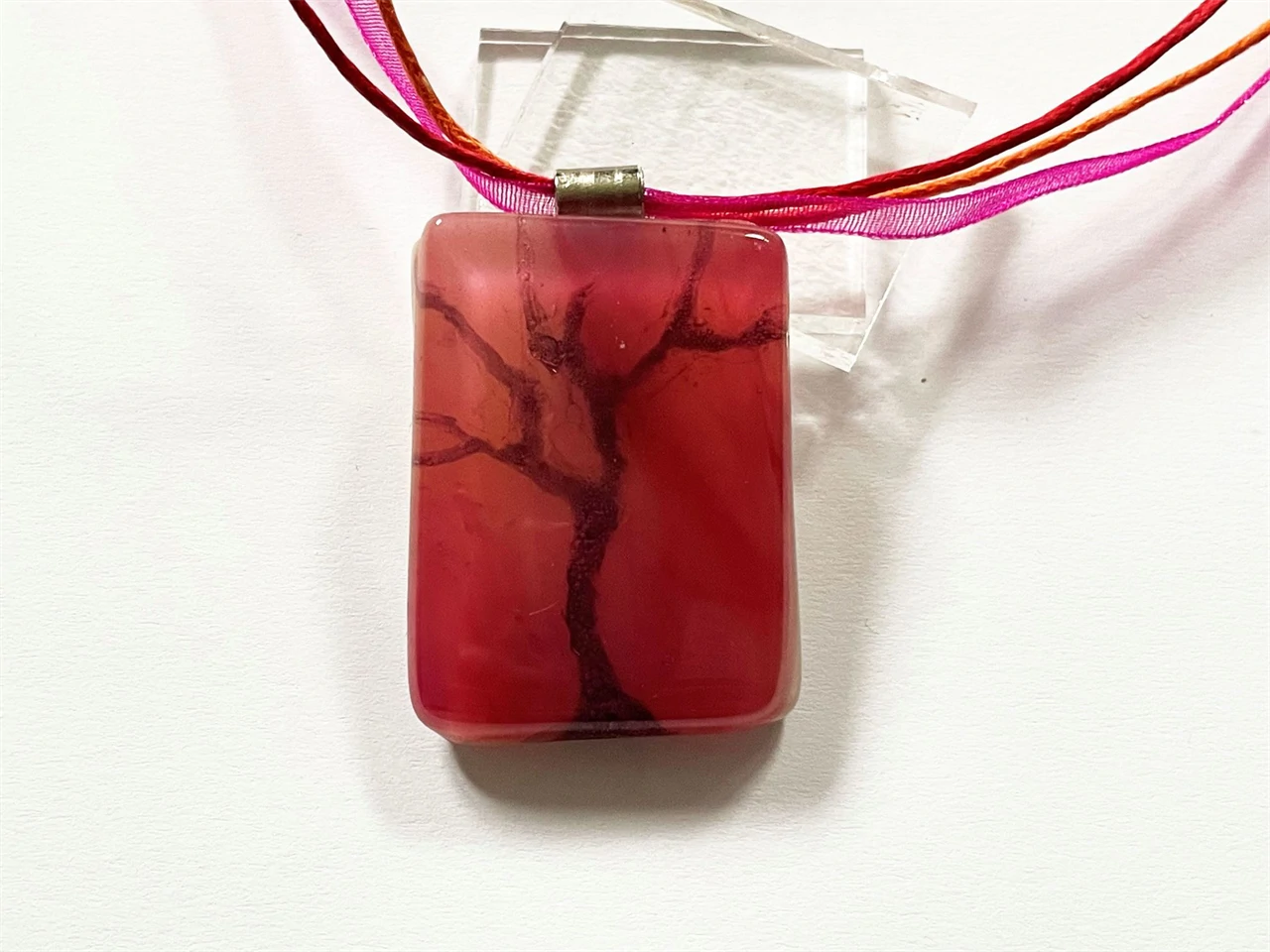 olvasztott üvegékszer, életfa