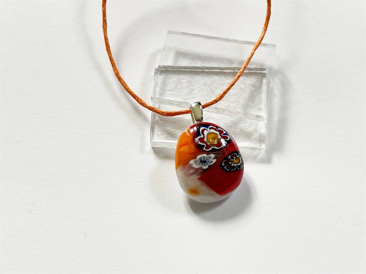 Kék millebogárka üvegmedál