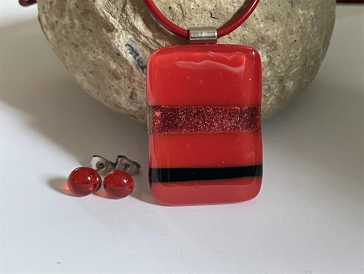 A kandalló tüze üvegékszer szett