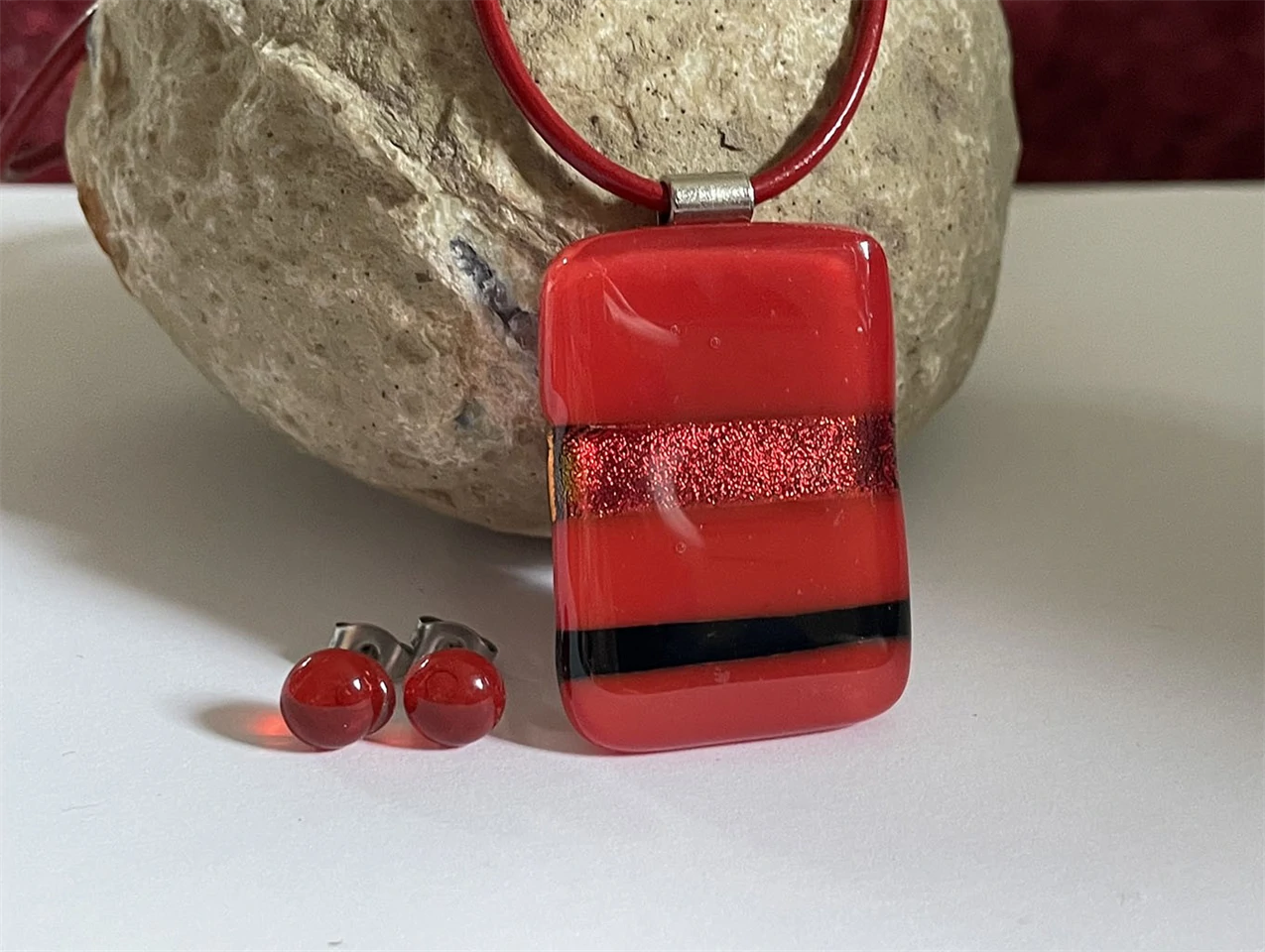 A kandalló tüze üvegékszer szett