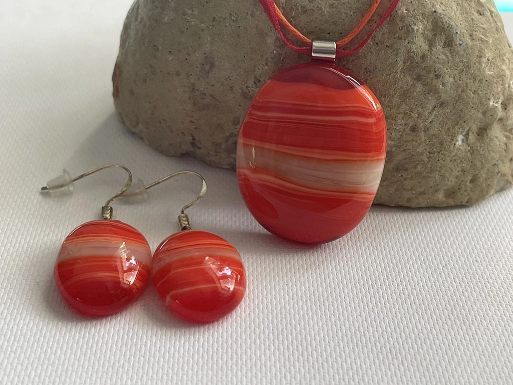 Piroska üvegékszer szett