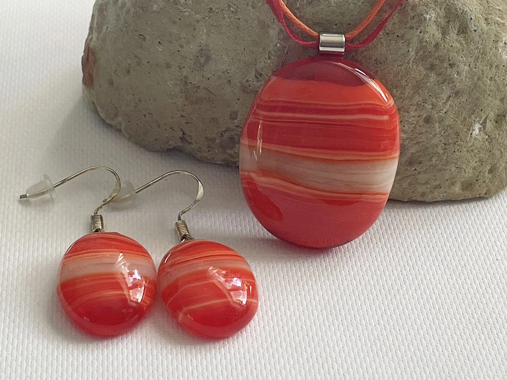 Piroska üvegékszer szett