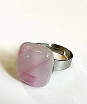 üvegékszer,gyűrű,fusing