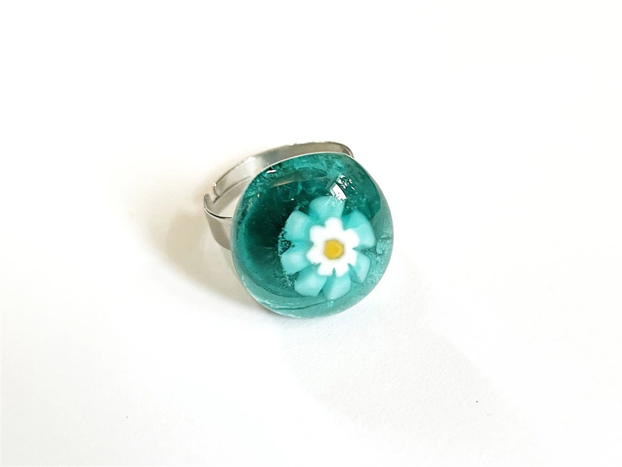 millefiori üvegékszer gyűrű