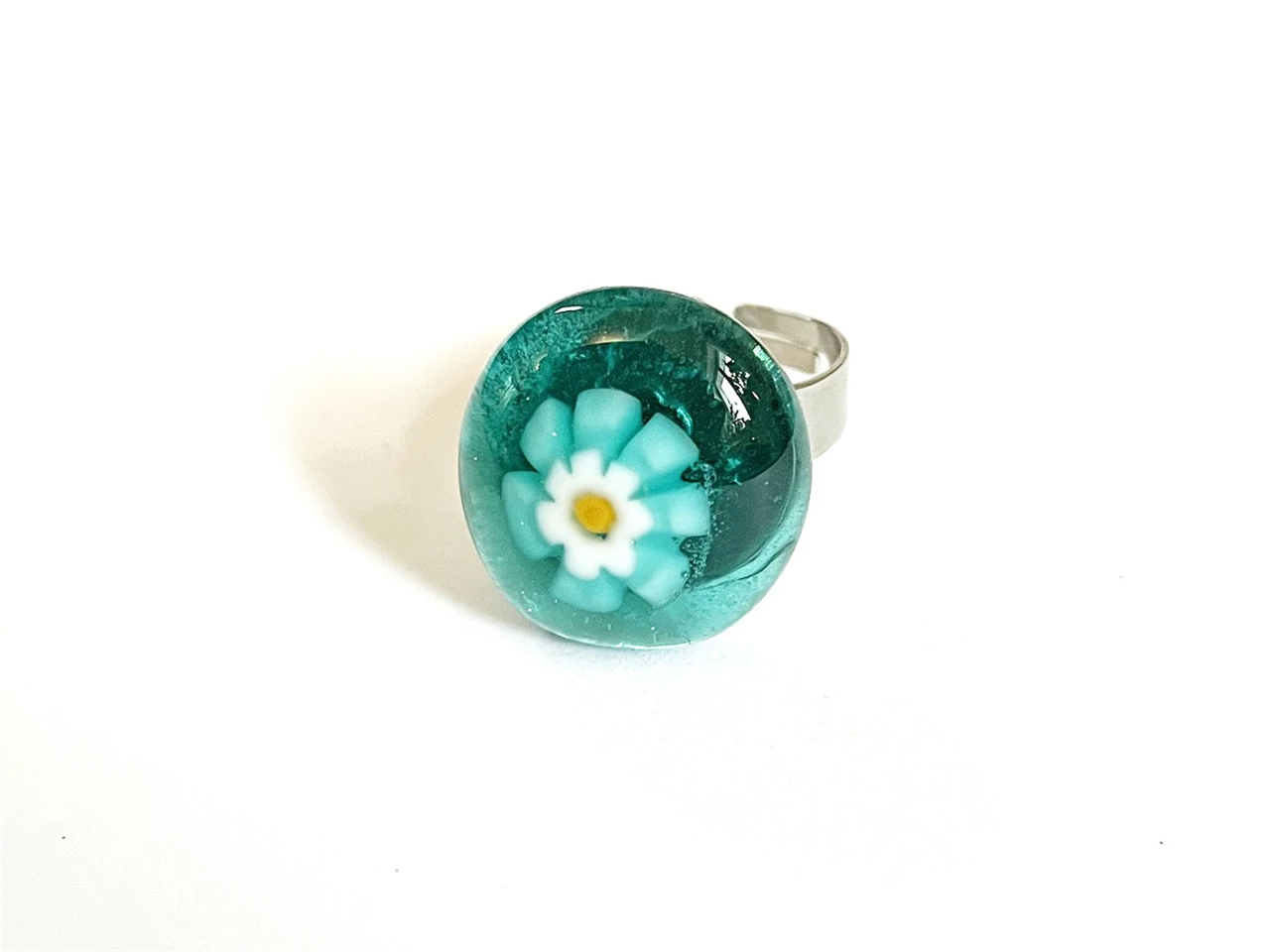 millefiori üvegékszer gyűrű