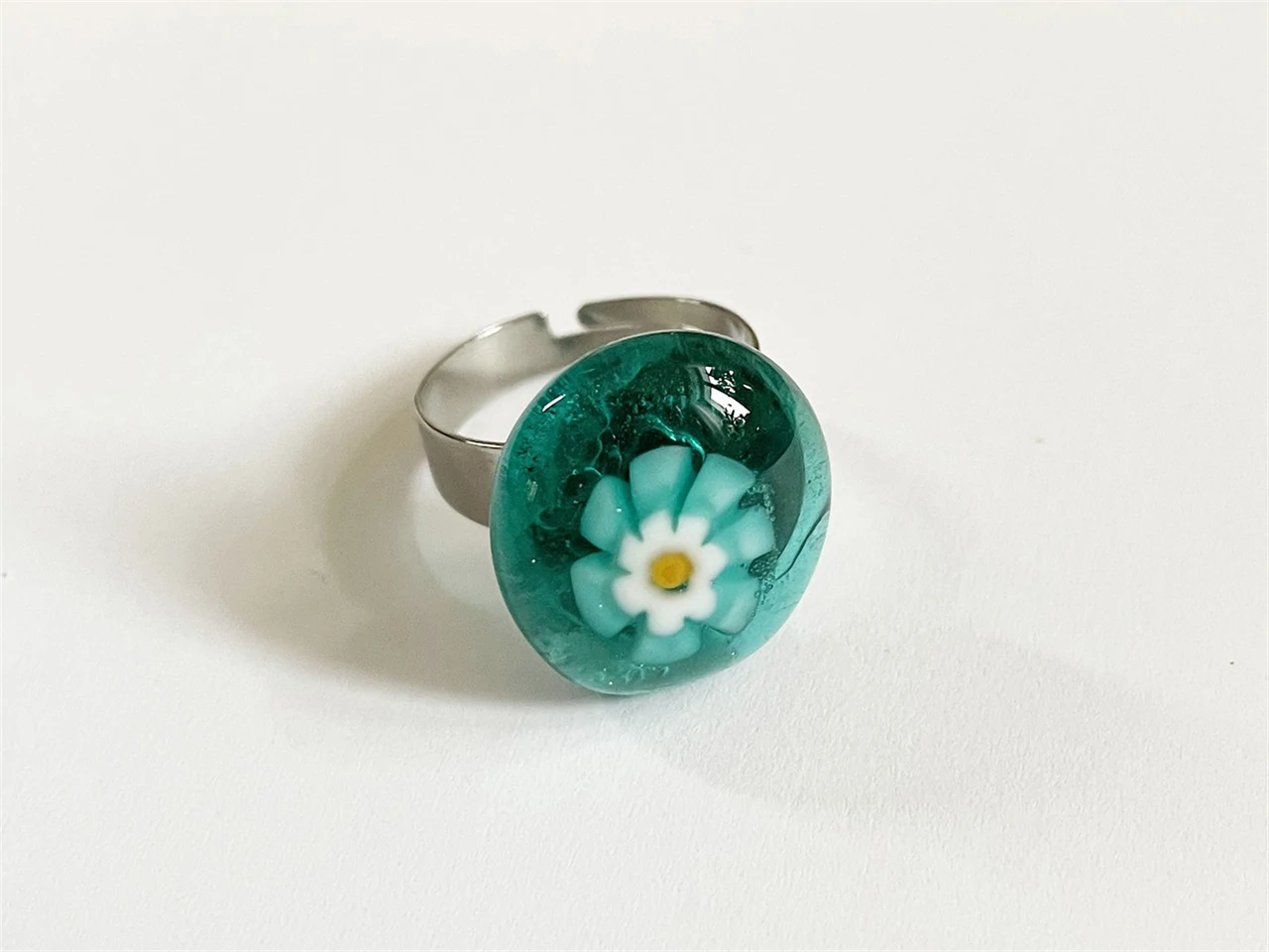 millefiori üvegékszer gyűrű