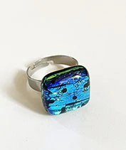 üvegékszer gyűrű