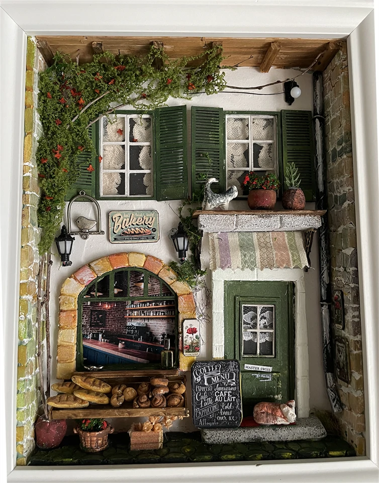 miniatűr kávézó,dobozkép