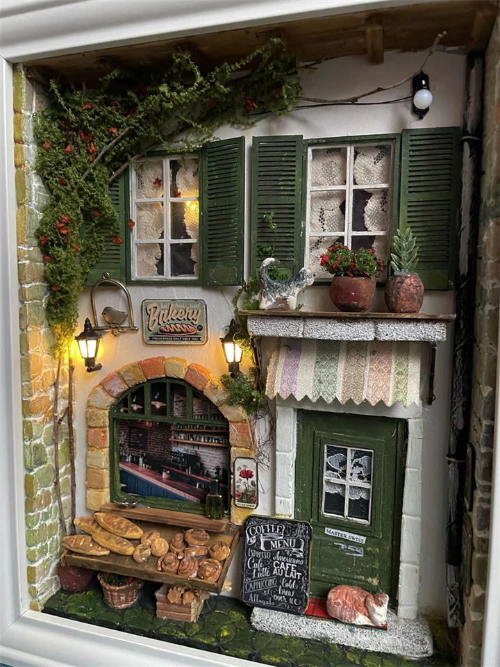 miniatűr kávézó,dobozkép