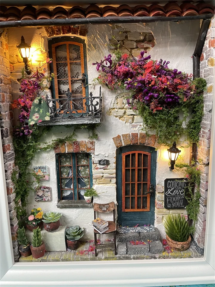 miniatűr dobozkép,francia város