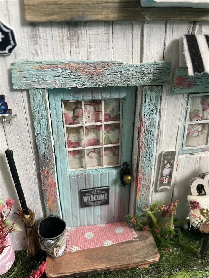 erdei házikó, miniatűr dobozkép,shadowbox