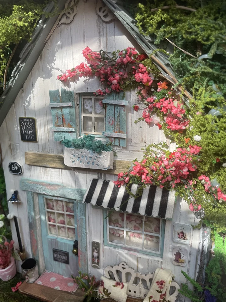 erdei házikó, miniatűr dobozkép,shadowbox