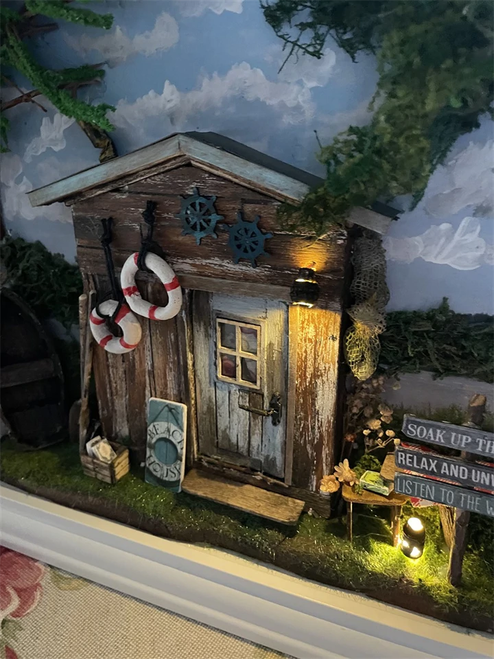 csónakház miniatűr dobozkép