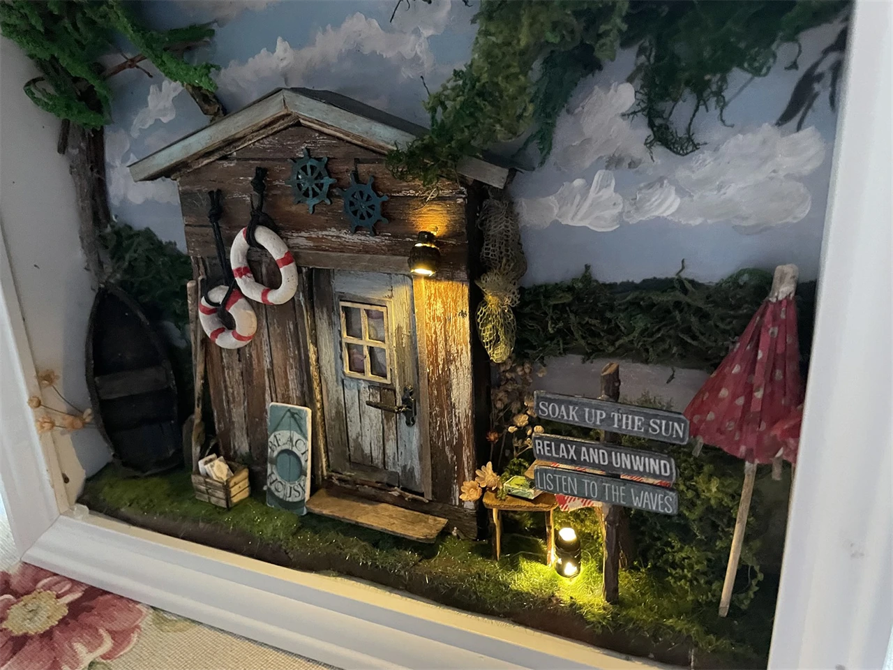 csónakház miniatűr dobozkép