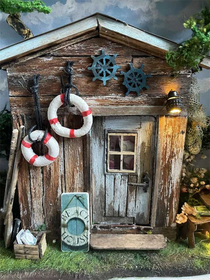 csónakház miniatűr dobozkép