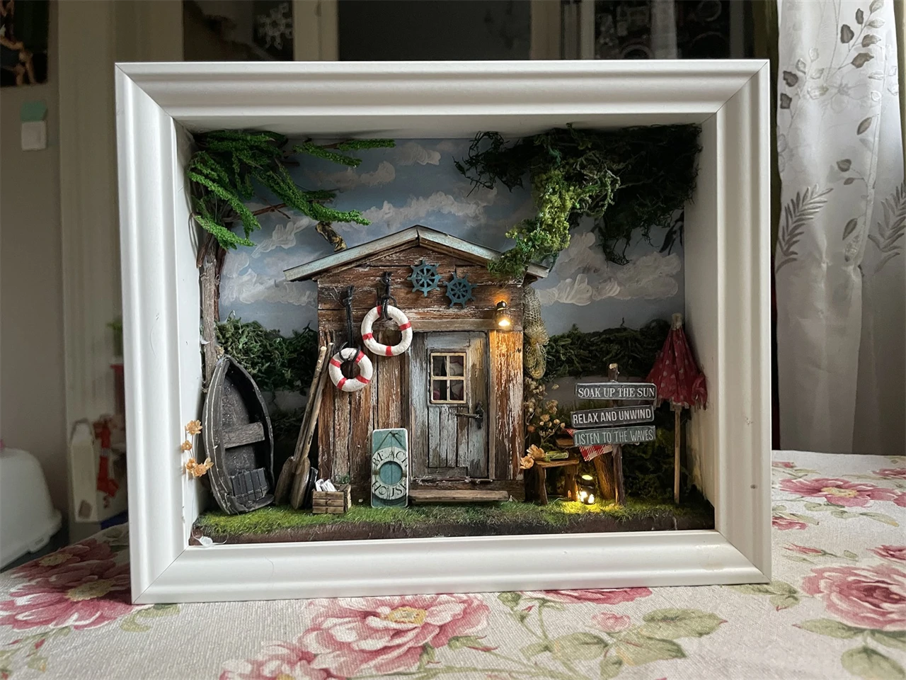csónakház miniatűr dobozkép