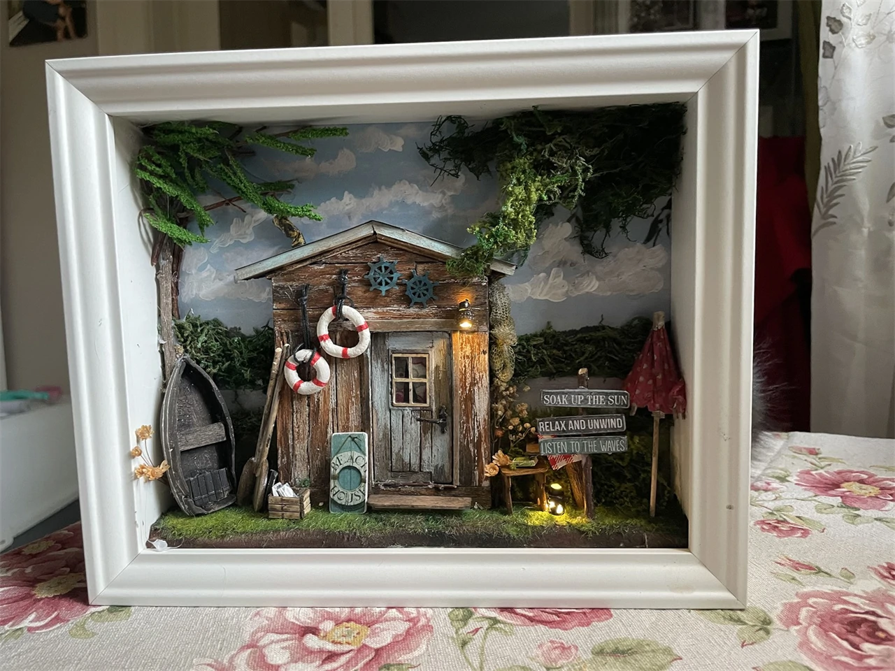 csónakház miniatűr dobozkép