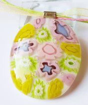 Nyári virágcsokor millefiori medál