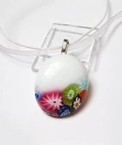 millefiori üvegmedál