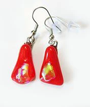 Csillámospiros lógós fülbevaló