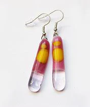 Rózsacsepp lógós fülbavaló