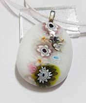 millefiori üvegmedál