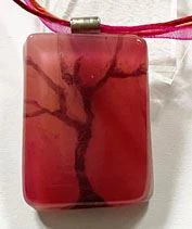 olvasztott üvegékszer, életfa