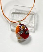 Kék millebogárka üvegmedál