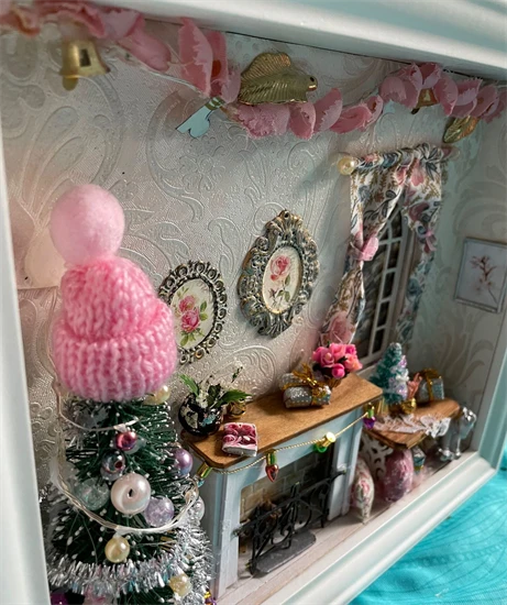 karácsonyi dobozkép