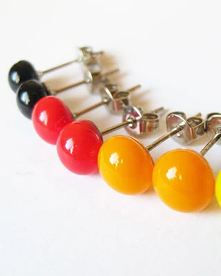 Üvegékszer fülbevalók