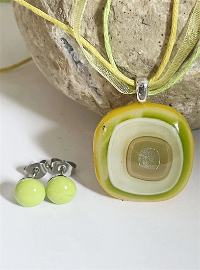 Citrus üvegékszer szett