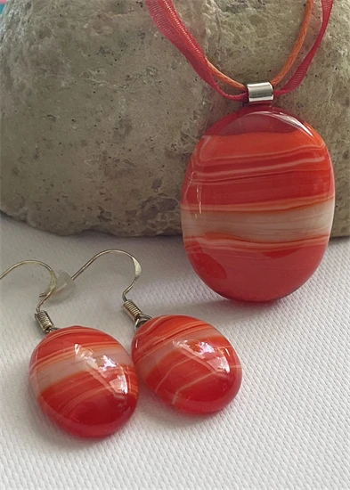 Piroska üvegékszer szett